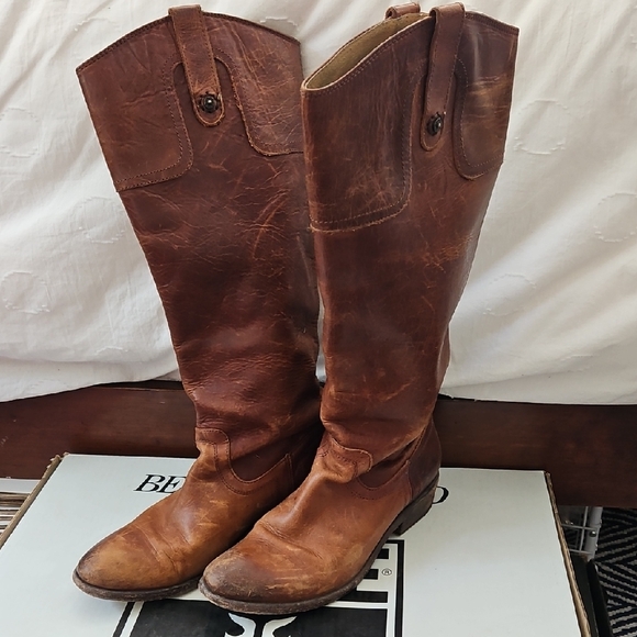 Frye Shoes - Brown Leather Knee-High Boots